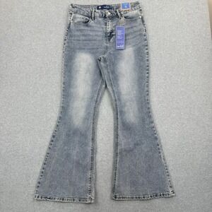 State of Independence Flare Jeans Womens 10 Retro High Rise Light Wash Denim
